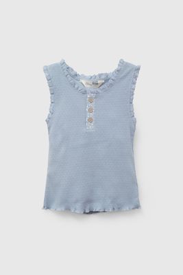 Polera Celeste Rib De Niña POPU1240V26