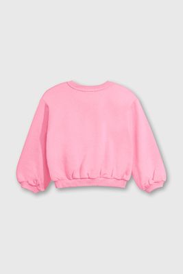 Imagen 2 del producto Polerón Fucsia Holgado de polycotton Estampado para Bebé