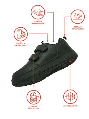 Imagen 2 del producto Zapatilla Escolar Negra 7292 Colloky