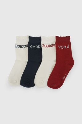 Calcetin 3/4 Niña Rojo 7490 Colloky