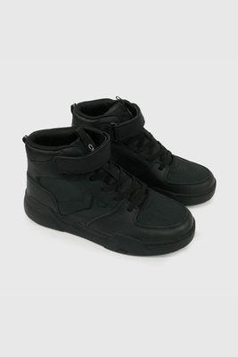 Zapatilla Escolar Negra Caña Alta Unisex