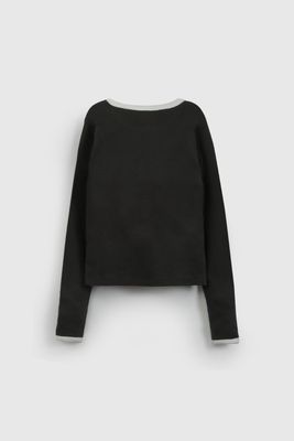 Imagen 2 del producto Polera Negra Rib Estrella De Niña POPU1802V26