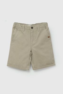 Bermuda Gabardina Beige De Niño BDGB0166V26