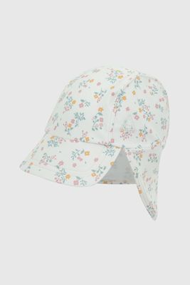 Jockey Blanco Playa Flores De Niña Protección UV