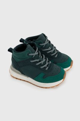 Botín Caminante caña media con cordón para Niño  de 12 a 4 años Azul