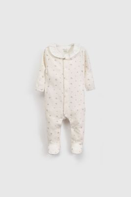 Osito Blanco Plush Flores De Bebé OLPL0278V26