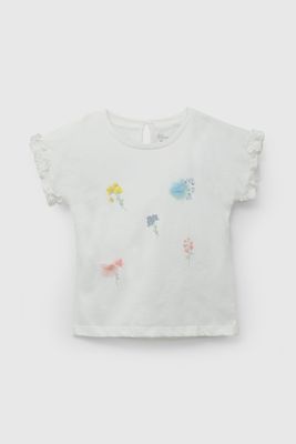 Imagen 2 del producto Polera Blanca Flores De Niña POJE7809V26