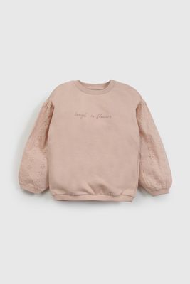 Polerón Rosado Manga Broderie De Niña PLPO3029V26