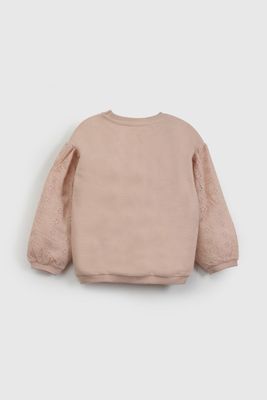 Imagen 2 del producto Polerón Rosado Manga Broderie De Niña PLPO3029V26