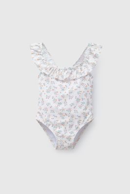 Imagen 1 del producto Traje De Baño UV Beige Flores De Niña TBLY1275V26