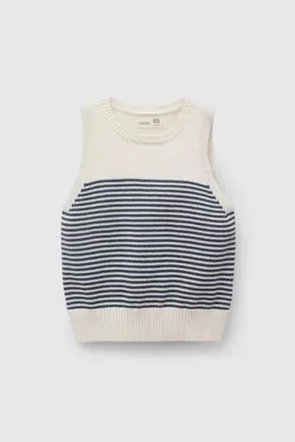 Sweater Rayas Azul Sin Mangas De Niña SWLA0657V26