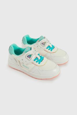 Zapatilla Lifestyle de Niña Blanco Caña Baja con Velcro y Cordón