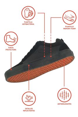 Imagen 2 del producto Zapatilla Escolar Negra 7302 Colloky