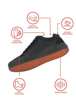 Imagen 2 del producto Zapatilla Escolar Negra 7302 Colloky