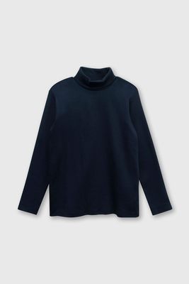 Beatle Liso de Algodón Azul para Niño de 3 a 12 años