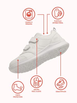 Imagen 2 del producto Zapatilla Escolar Blanca 7301 Colloky