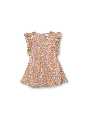 Vestido De Bebé Niña Flores Damasco (3 A 36 Meses) Colloky