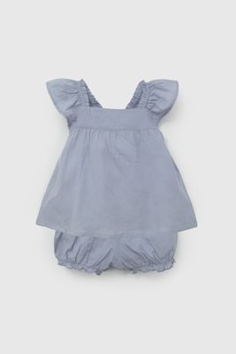 Conjunto Celeste Polera Y Pata De Niña COVL0840V26