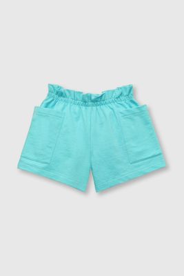 Short de niña ancho turquesa (2 a 12 años)