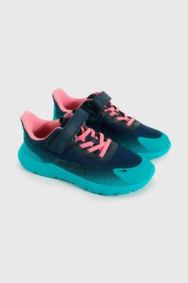 Zapatilla Sport de Niña Verde Caña Baja con Velcro y Cordón