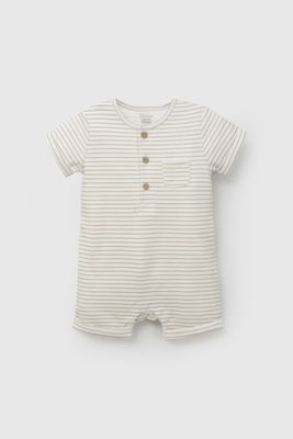 Imagen 2 del producto Enterito Beige Rayado De Bebé ENGA0376V26