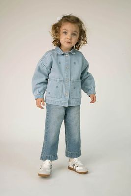 Imagen 2 del producto Chaqueta Jeans Bordada Flores De Niña CQME0440V26