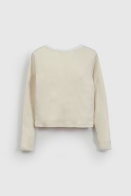 Imagen 2 del producto Polera Beige Rib Estrella De Niña POPU0275V26