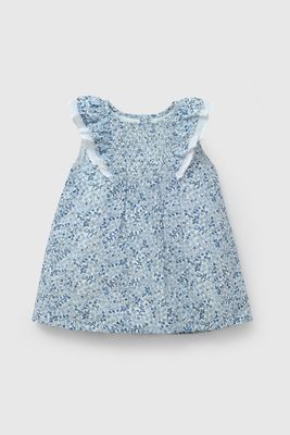 Vestido Celeste Flores De Niña VEVL1440V26