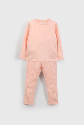 Imagen 1 del producto Pijama Franela Manga Larga Niña Naranjo de 2 a 12 años