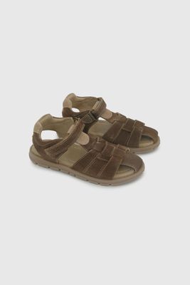 Sandalia de Cuero Café de Niño talla 28 a 38 53130160V26