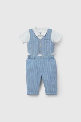 Conjunto Celeste Ceremonia De Bebé COPN0140V26