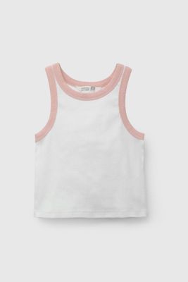 Imagen 2 del producto Polera Blanca Rib De Niña POPU2478V26