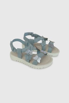 Sandalia Azul con Aplicación de Mariposas 43080250V26