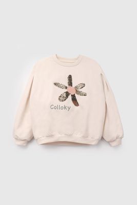 Imagen 1 del producto Polerón Flores Beige De Niña PLPO5075V26