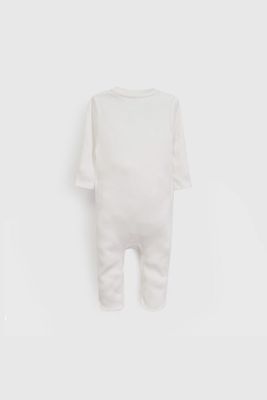 Imagen 2 del producto Osito Blanco Bordado Unisex OLPUU109V26