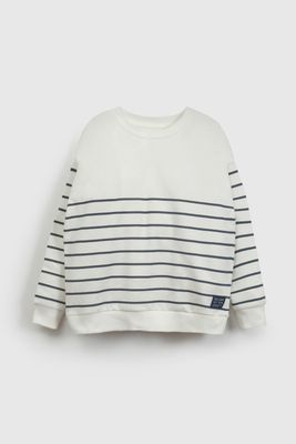 Imagen 1 del producto Polerón Blanco  Rayado De Niño PLPO0709V26