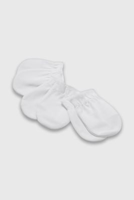 Imagen 2 del producto Pack de 3 Mitón Blanco de Bebé Unisex Talle único