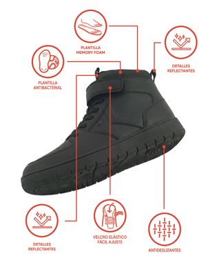 Imagen 2 del producto Zapatilla Escolar Negra 7261 Colloky