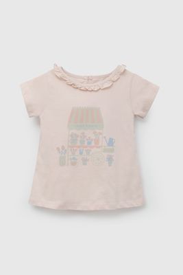 Imagen 2 del producto Polera Rosada Carrito Flores De Niña POJE8030V26