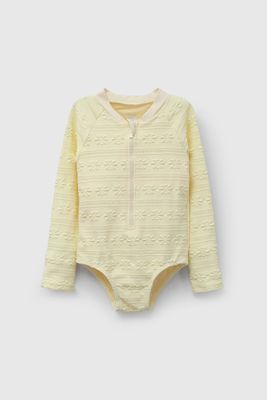 Imagen 2 del producto Enterito Playa UV Amarillo Flores De Niña ENLY0826V26