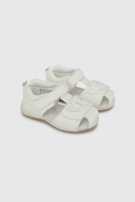 Sandalia Blanca Aplicación Mariposas 33000210V26