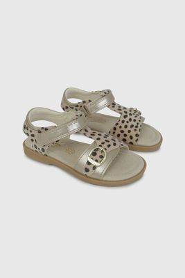 Imagen 1 del producto Sandalia de Vestir Dorada con Animal Print  43140224V26