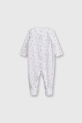 Conjunto de plush suave con broches Blanco y Estampa de Osito