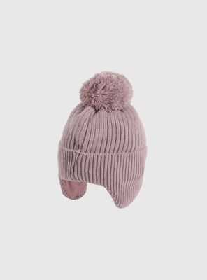 Gorro Tejido con Forro Morado