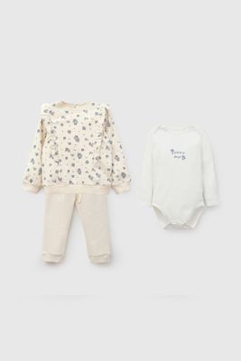 Set Polerón/Body Niña Beige 8226 Colloky