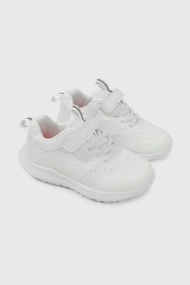 Zapatilla Escolar Blanca con Velcro y Cordón Unisex
