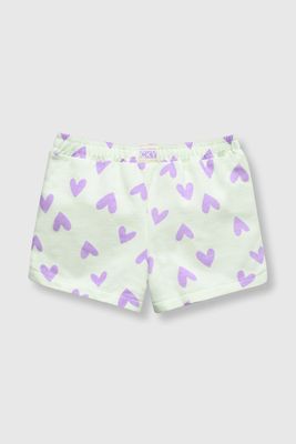 Imagen 2 del producto Short de bebé niña corazones menta (3 a 36 meses)