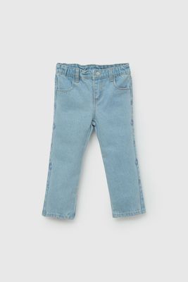 Imagen 2 del producto Jeans Celeste Bordado Flores De Niña JEME1240V26