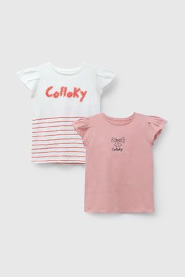 Pack Dos Poleras Colloky Rayas Rojo De Niña POJE2636V26