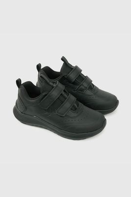 Zapatilla Escolar Negra con Velcro Unisex